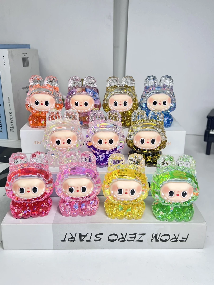 【个人单】主播同款爆闪拉布布树脂闪片流沙DIY创意手工摆件