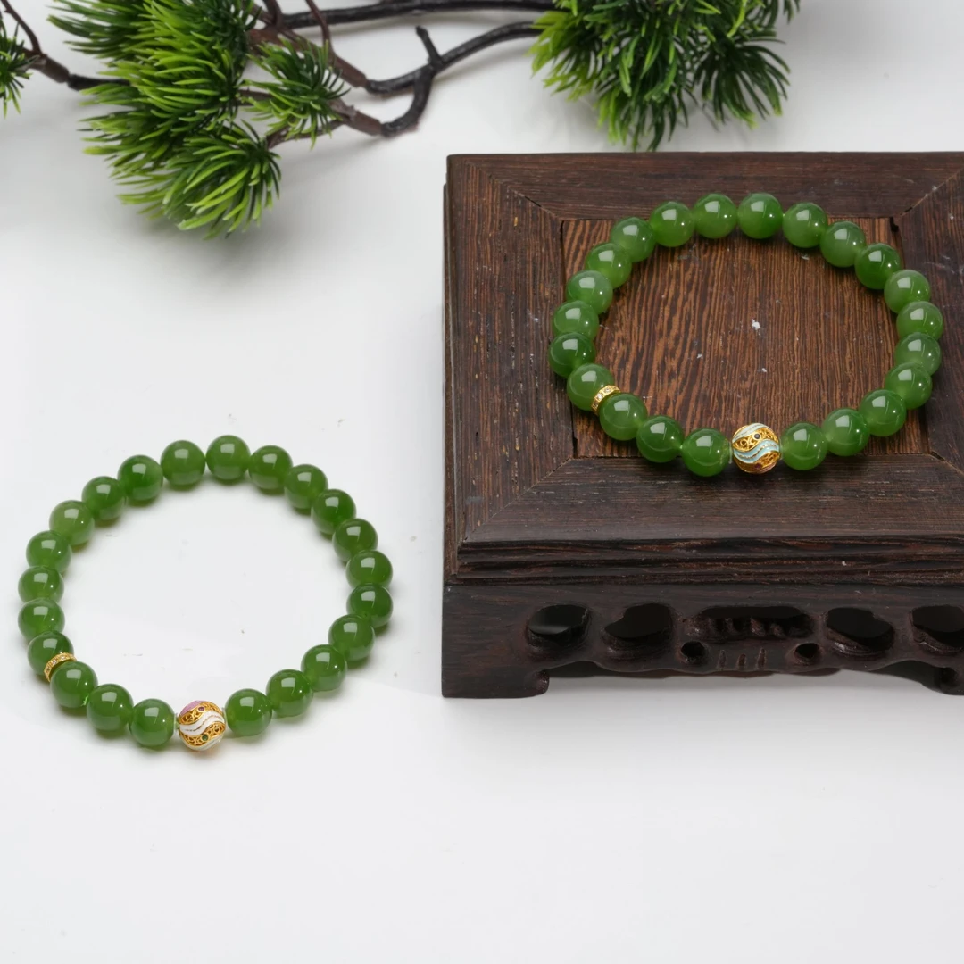 【小北好物】和田玉DIY单圈手串约7mm+【多样性发一件】QH10X996