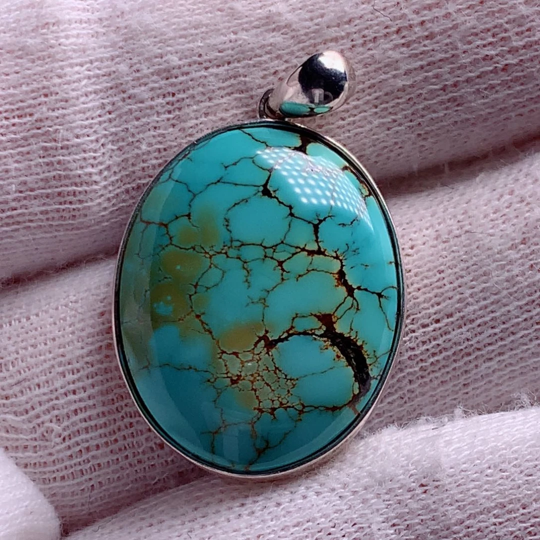 银S925镶嵌绿松石珠宝奇石