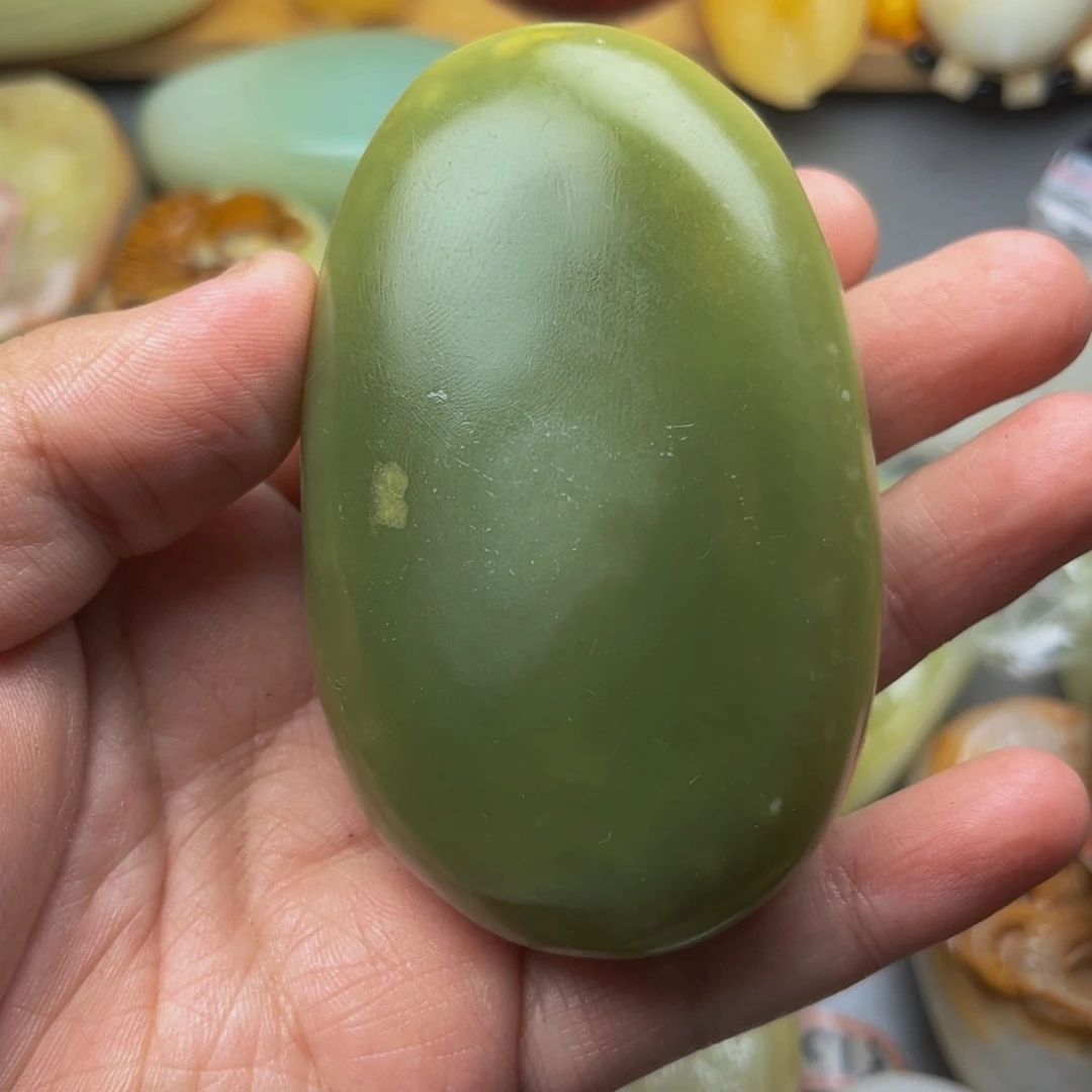 石材方解石手把件