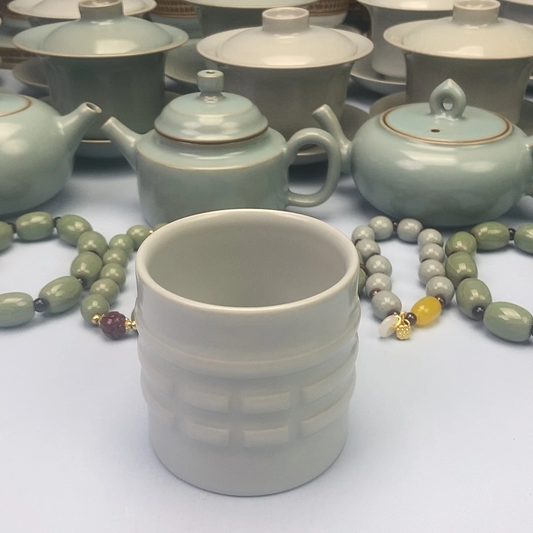 杯微瑕仿古八卦杯原矿原釉原产地