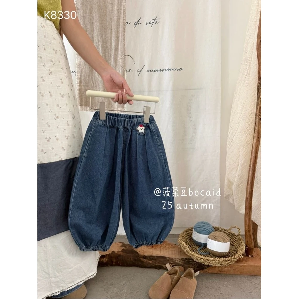 菠菜豆·25秋~小狗标牛仔裤K8330（汉服）