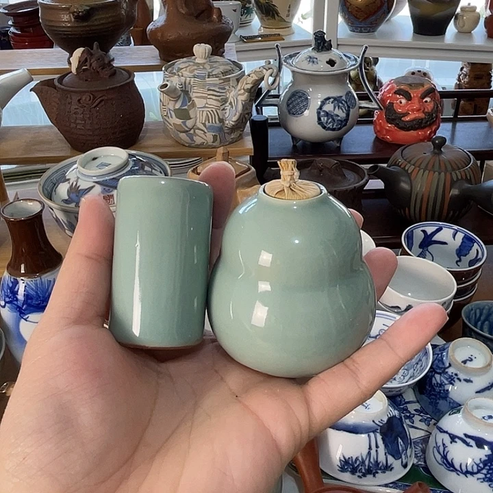 瓷片俩青瓷好看的不错