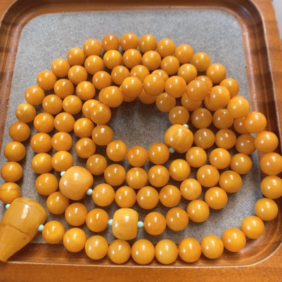 未镶嵌蜜蜡手串蜜蜡108