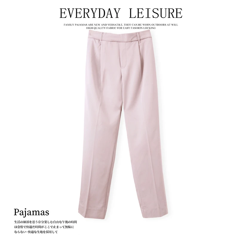 春夏季新款女士休闲长裤宽松舒适松紧腰时尚01493简约百搭