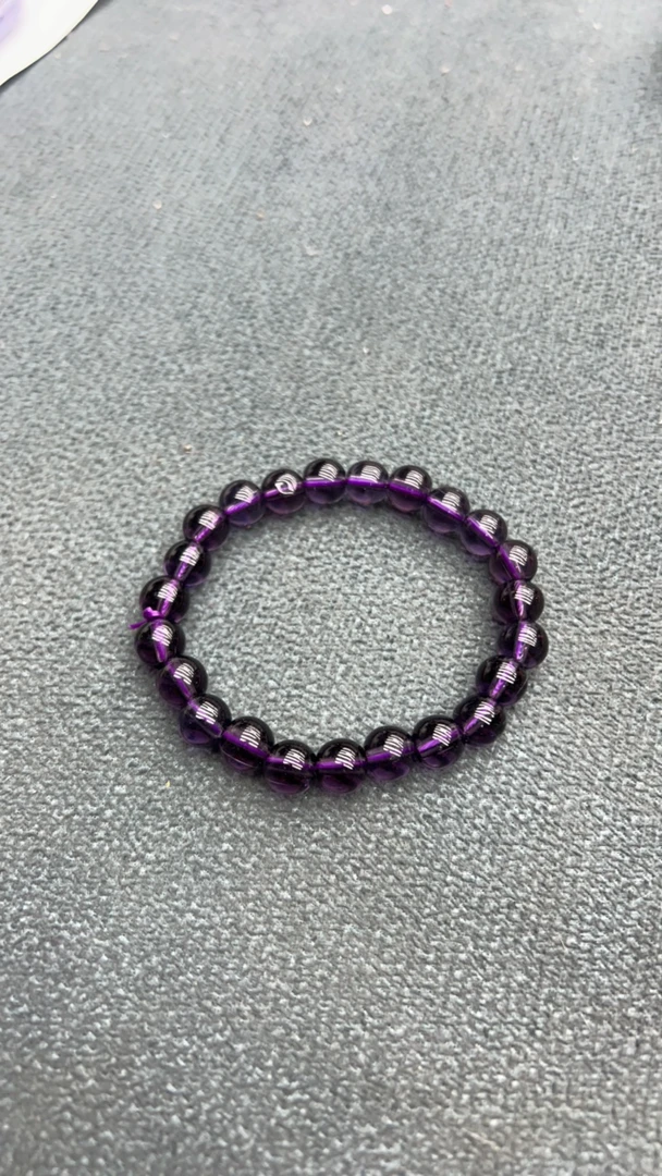 8天然紫水晶手串