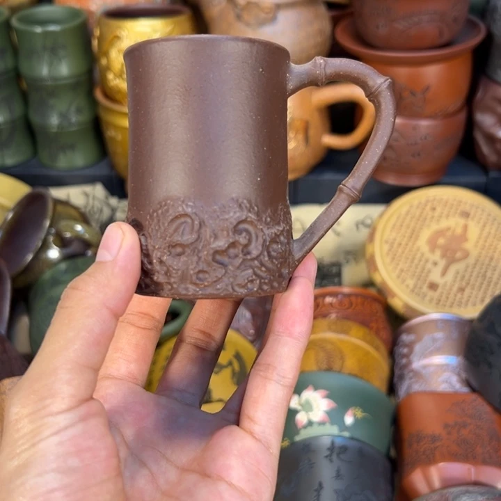 紫砂茶杯宜兴紫砂杯子