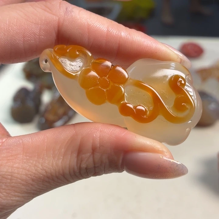 玛瑙/玉髓未镶嵌吊坠(不含链)