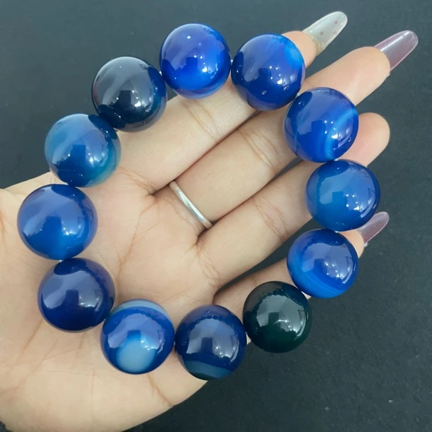 【天意珠宝阁】甄选优质星际蓝玛瑙手串卡18多样性发货拍一发一