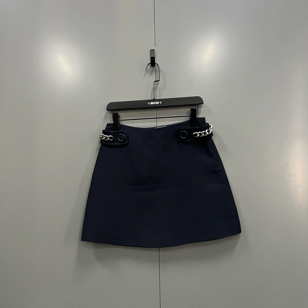 95新 Prada/普拉达 tt20 黑色链条短裙 38码/95新/609420