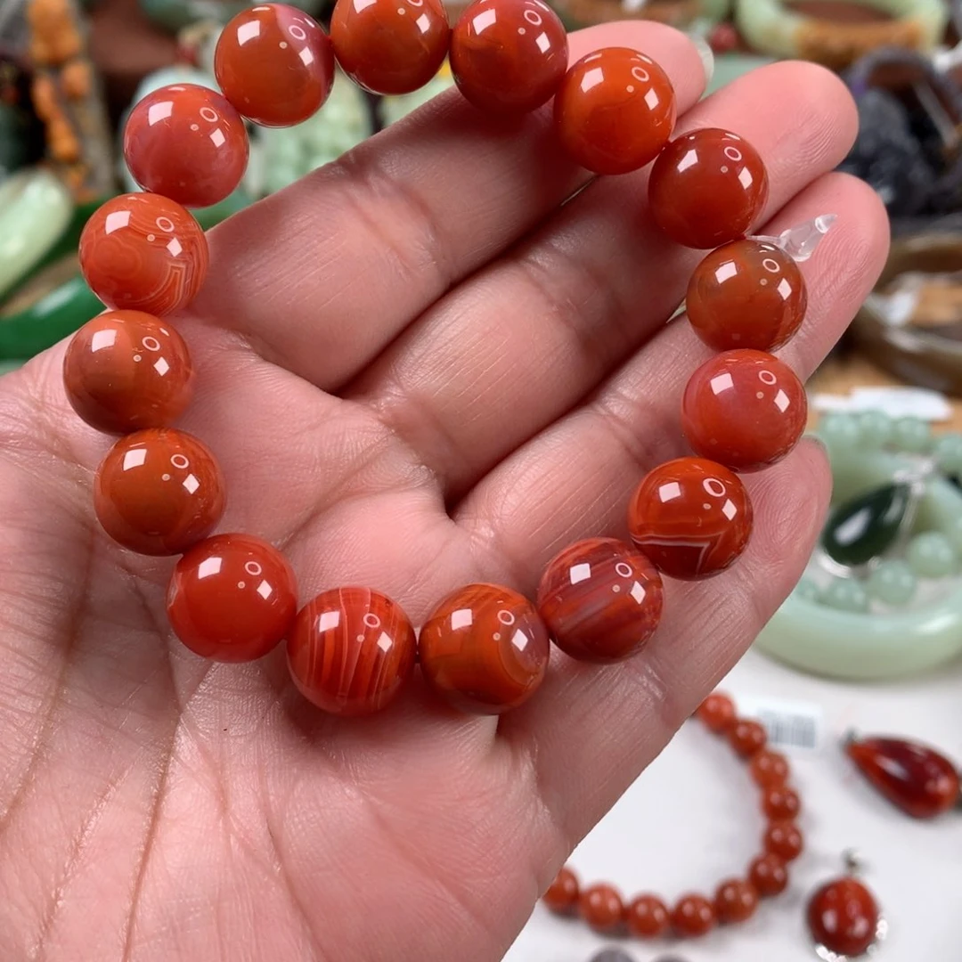 南红玛瑙手链未镶嵌卡12.5