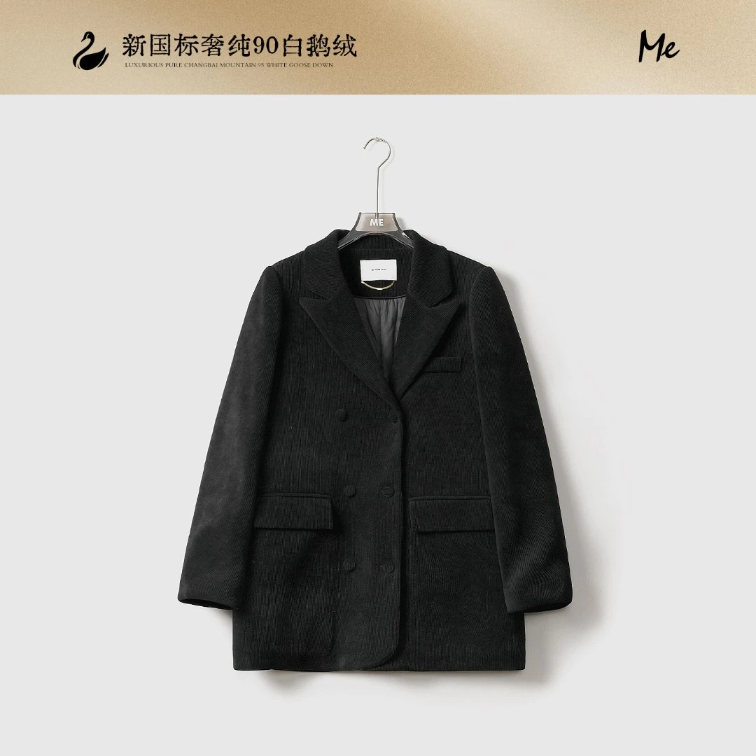 ME【巨软西装鹅绒服】白鹅绒亲肤绒感保暖百搭一手长羽绒服MEQA5069