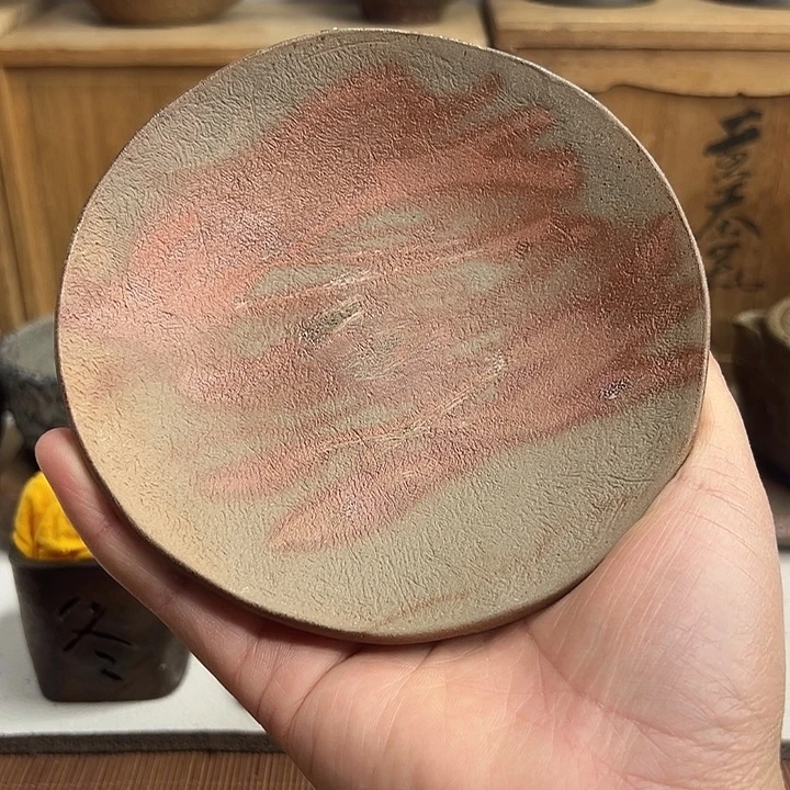 备前烧，川上忠美壶承，无配件，