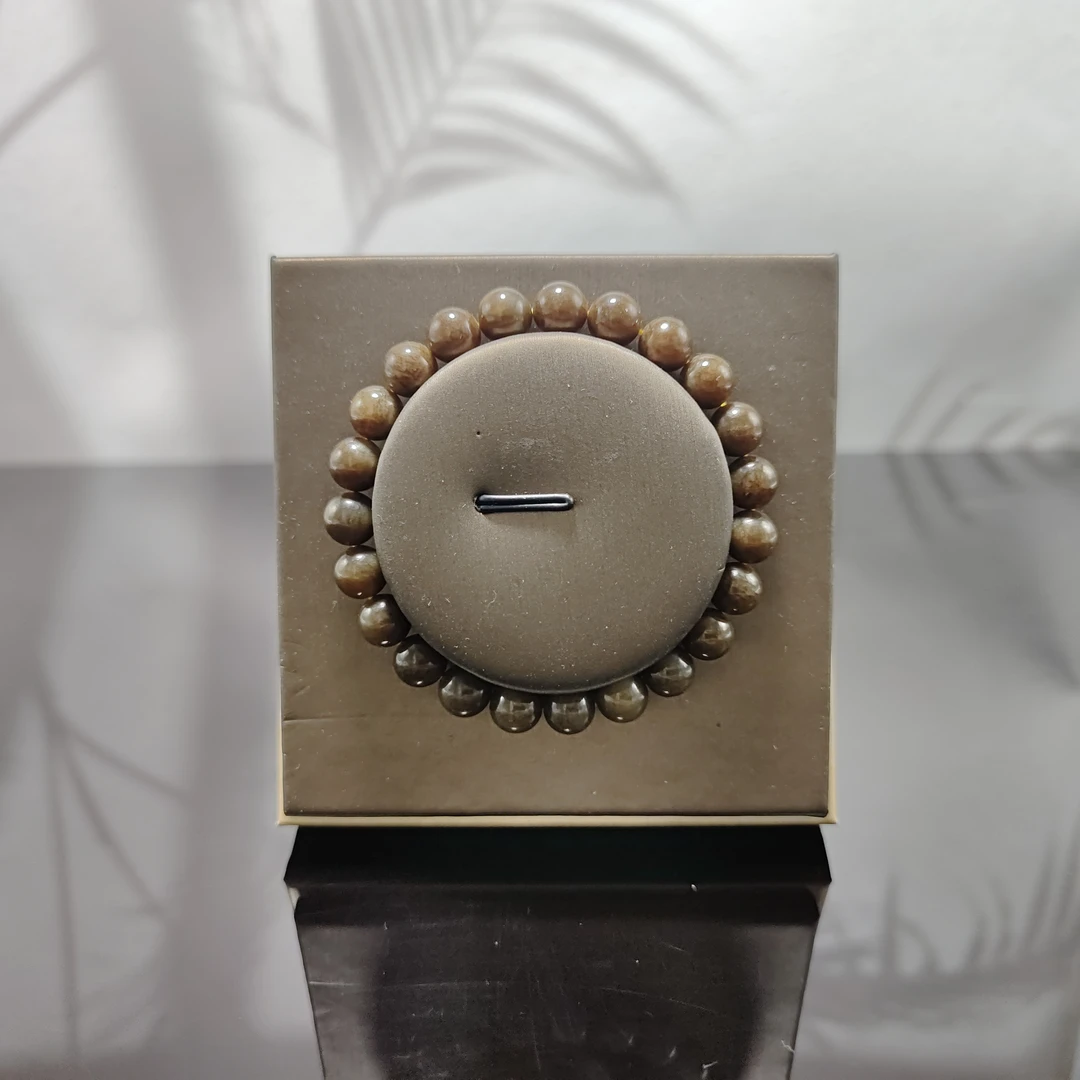 H和田玉且末糖圆珠手串（卡8）2510