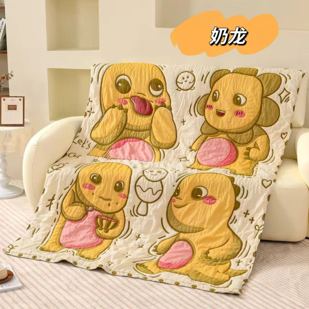 【奶龙】120*150 A类全棉纱布云朵泡芙被