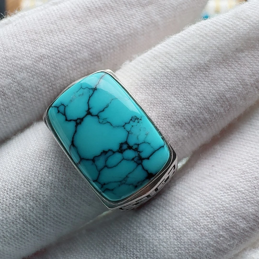 绿松石银S925镶嵌珠宝奇石