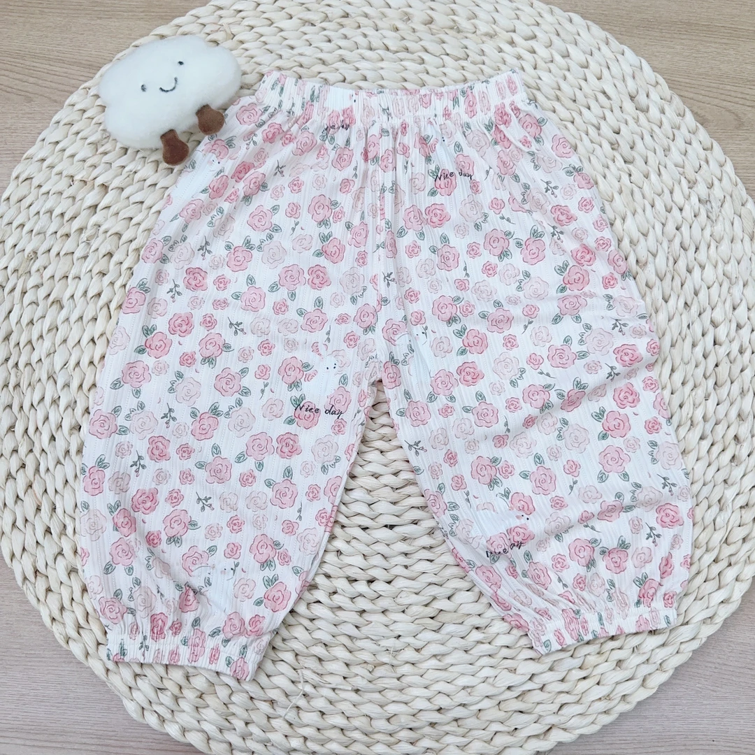 y90桐娃男女宝冰丝防蚊裤