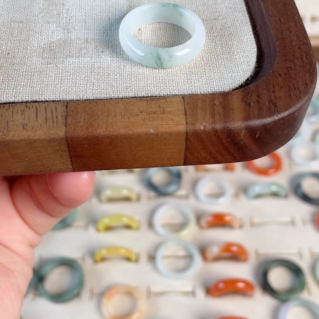 翡翠戒指未镶嵌36号  港码   14