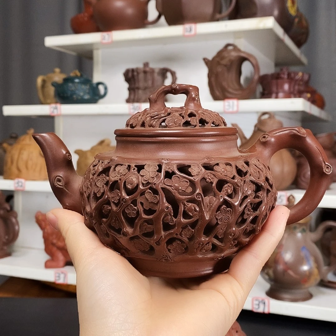 高***水紫砂茶壶原矿紫砂壶