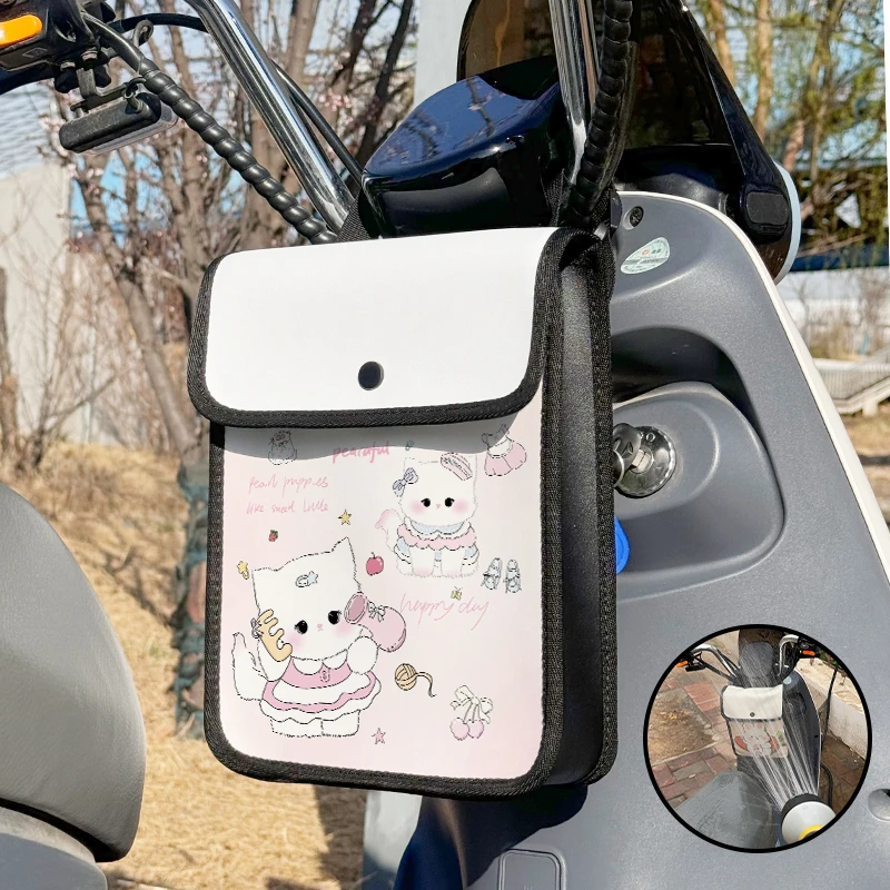 可爱的电动车挂物包防水充电器收纳挂包电瓶车大容量前置挂兜神器