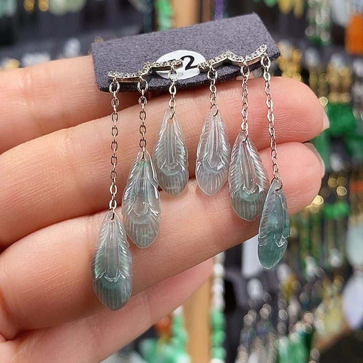 翡翠未镶嵌耳饰翡翠