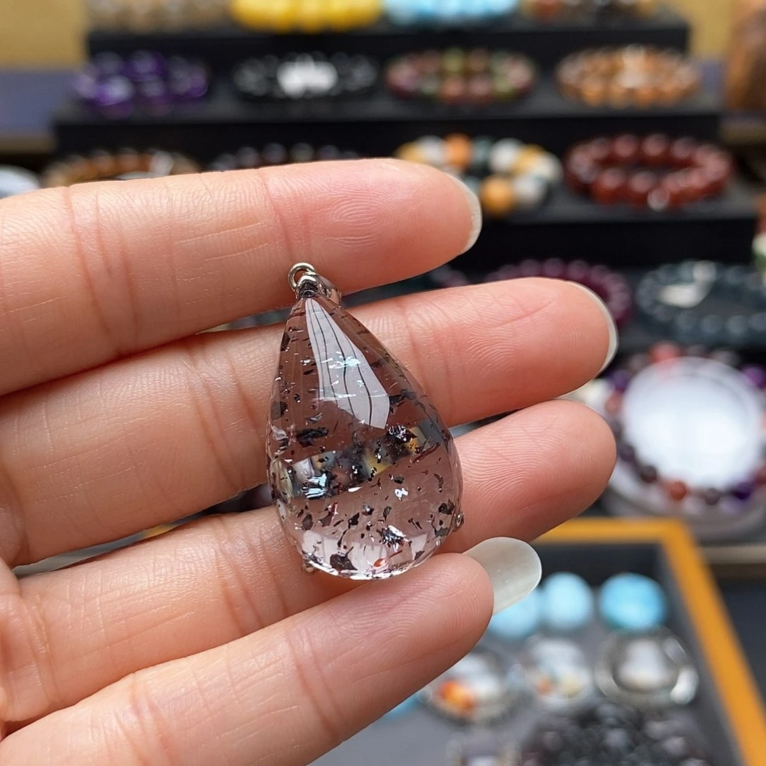 吊坠(不含链)银S925镶嵌水晶