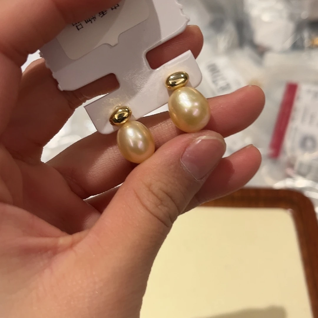 淡水珍珠耳饰合金