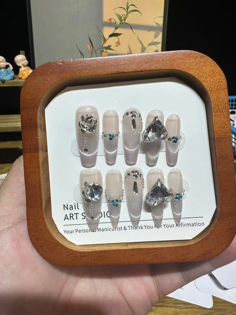 【爱情海】纯手工穿戴甲高奢手工穿戴甲高级风