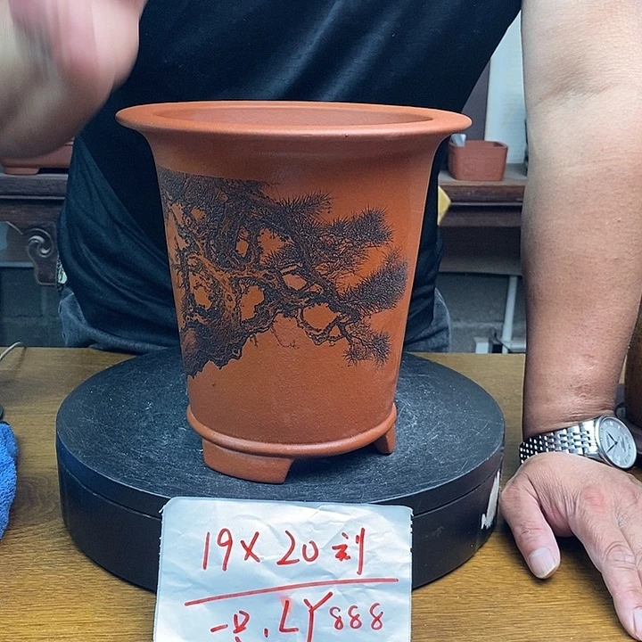 紫砂花盆货号一只LY888