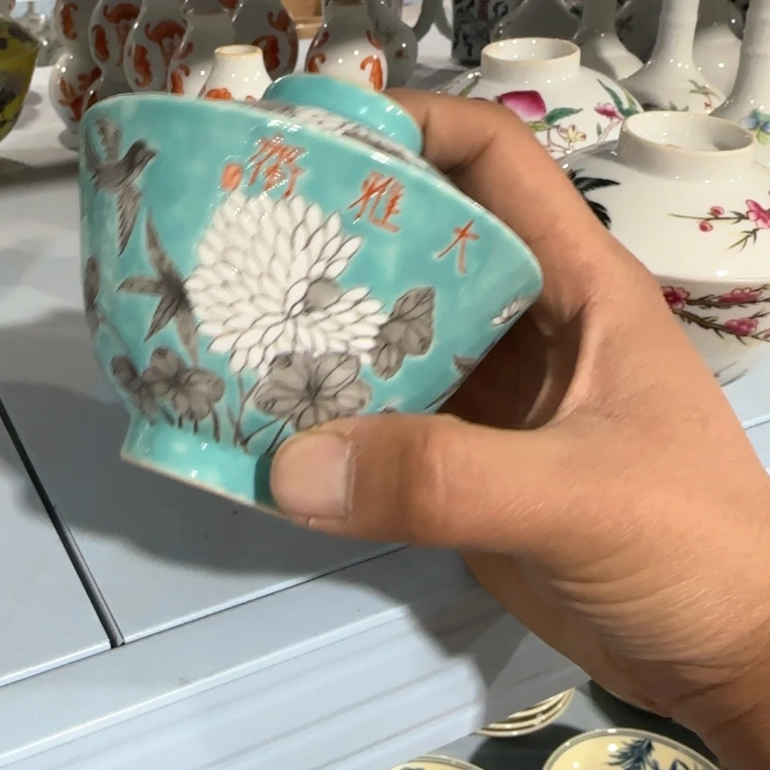 瓷片摆件手绘瓷器全部处理