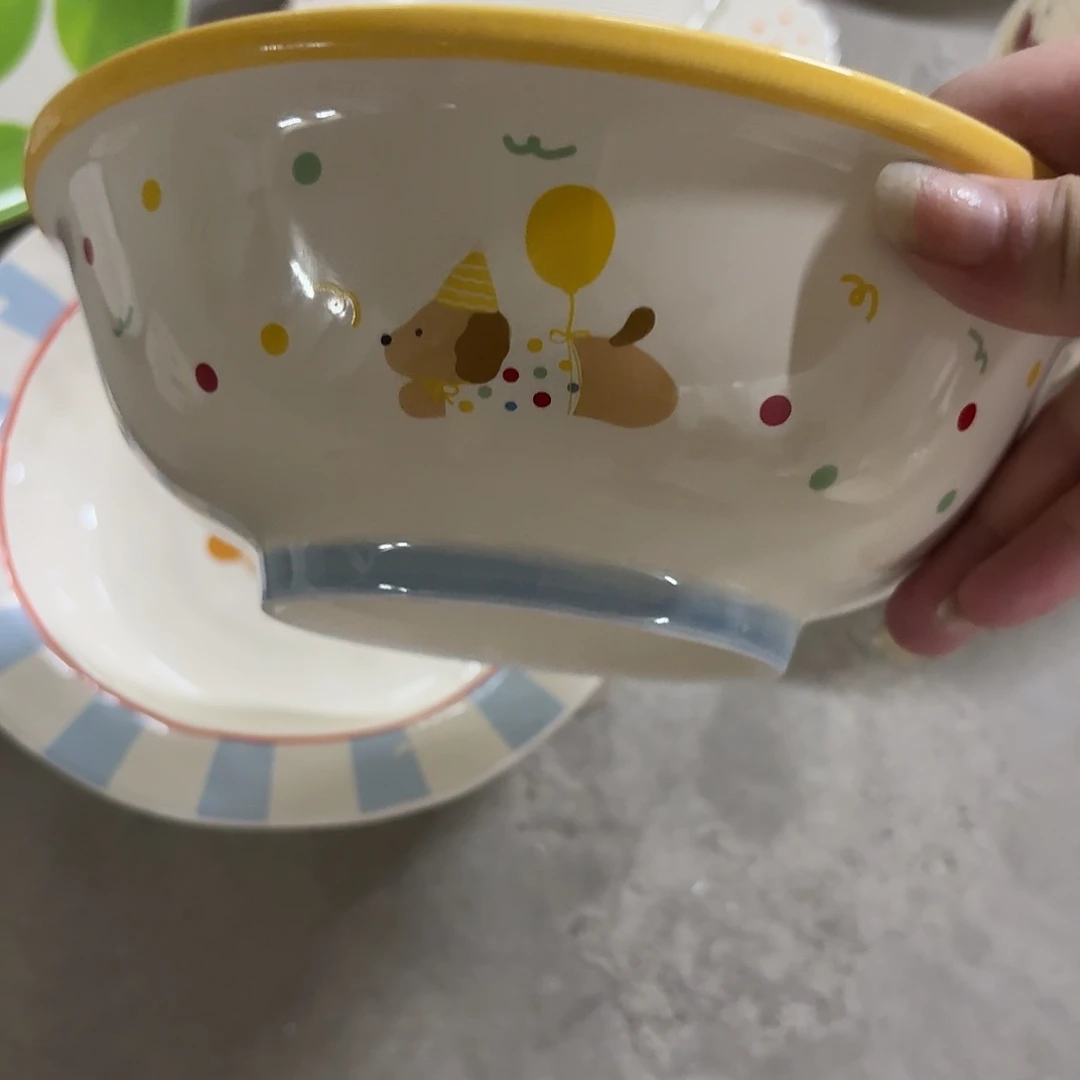 搪瓷s****y微瑕一个飞天小狗汤碗