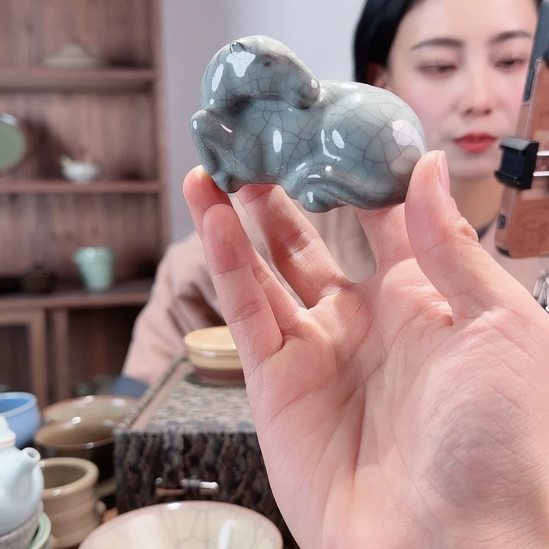 瓷摆件官窑马茶宠