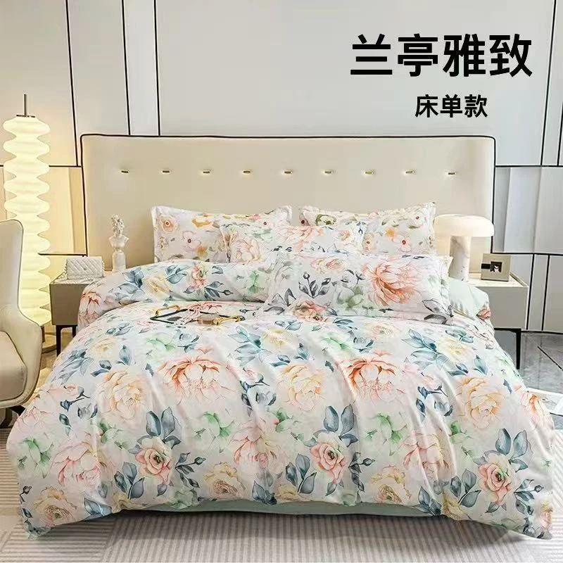 2025爆款亲肤斜纹磨毛四件套柔软吸湿透气四季款