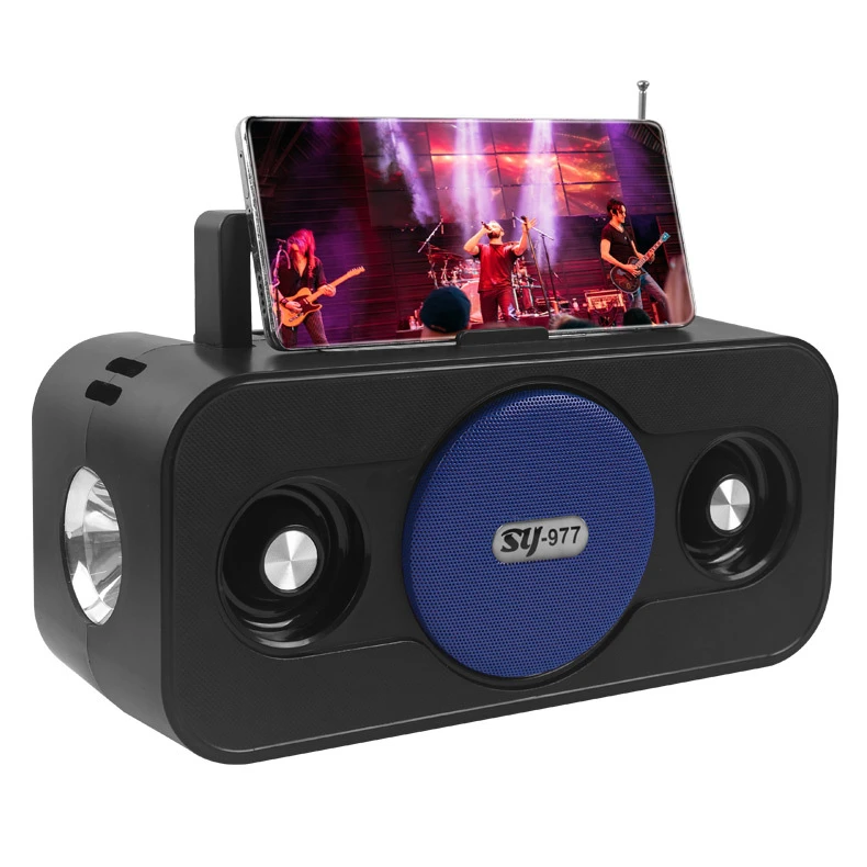 【新疆西藏包邮】太阳能蓝牙音箱私模手机支架FM户外收音机音响