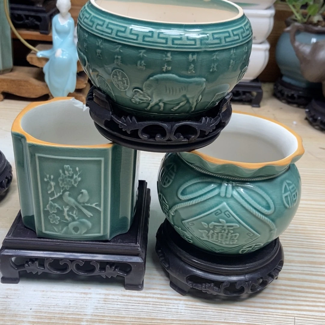 瓷片陶瓷花盆陶瓷艺术