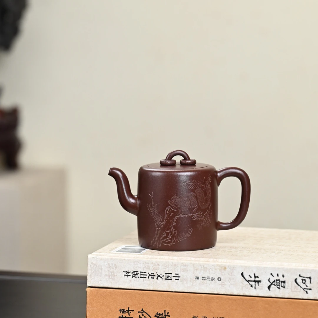 『双圈』紫砂壶老紫泥·容量220cc·7孔出水·吕老师