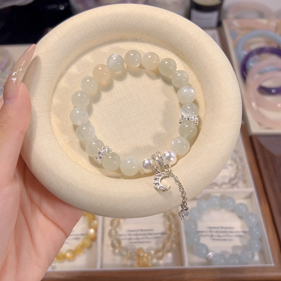 合金手链水晶10mm白月光设计款