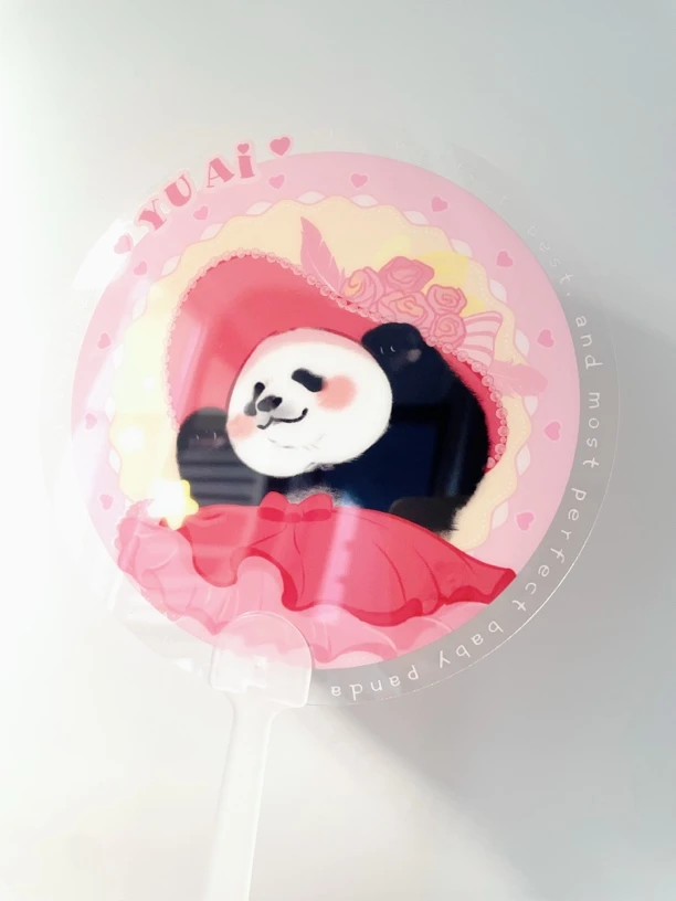 大熊猫渝爱超大号卡通手持扇学生夏季驱蚊纳凉可爱便携扇子