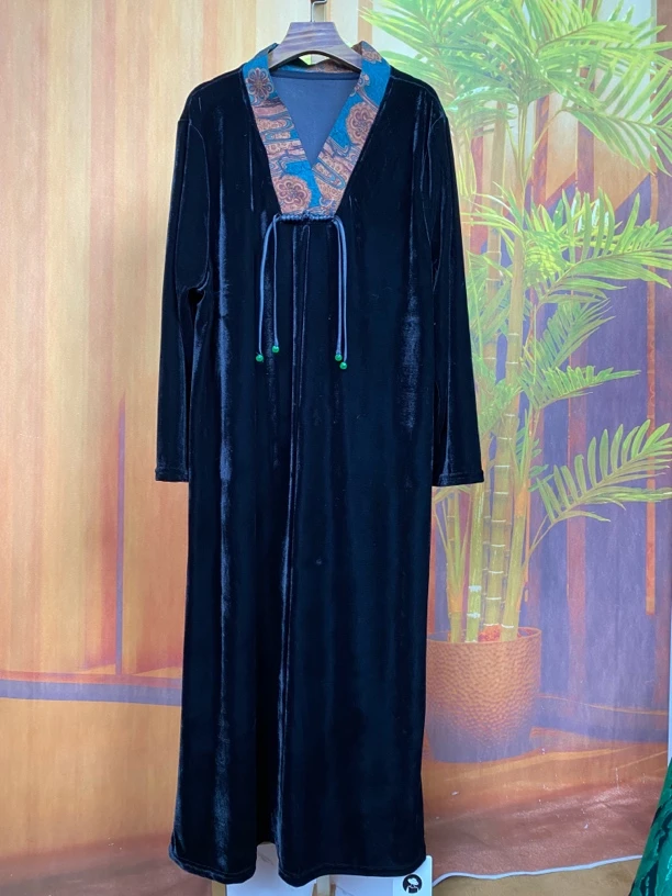 新款春季金丝绒韩版连衣裙