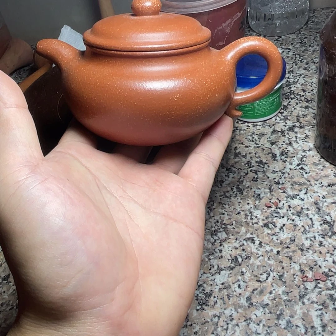 茶壶紫砂微瑕周开芳红降坡仿古