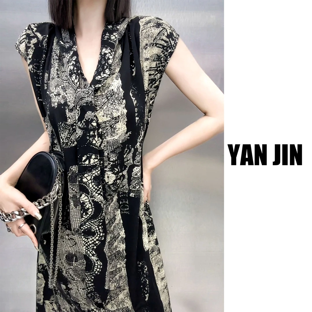 【夕美连衣裙】时尚 遮肉显瘦A版气质长款