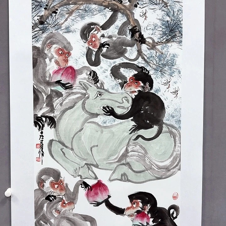 国画亲笔手绘放心去藏