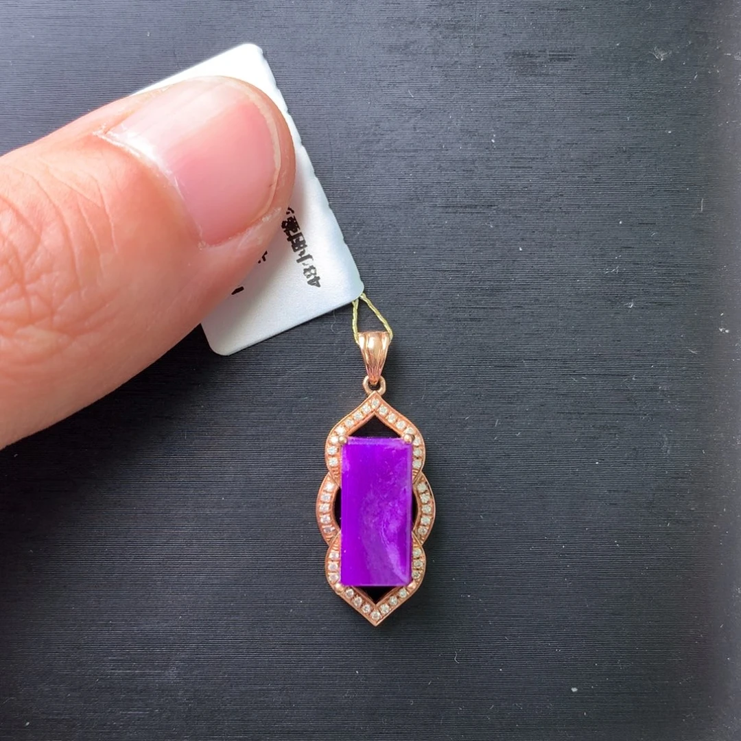 苏纪石（舒俱来）18K金镶嵌吊坠