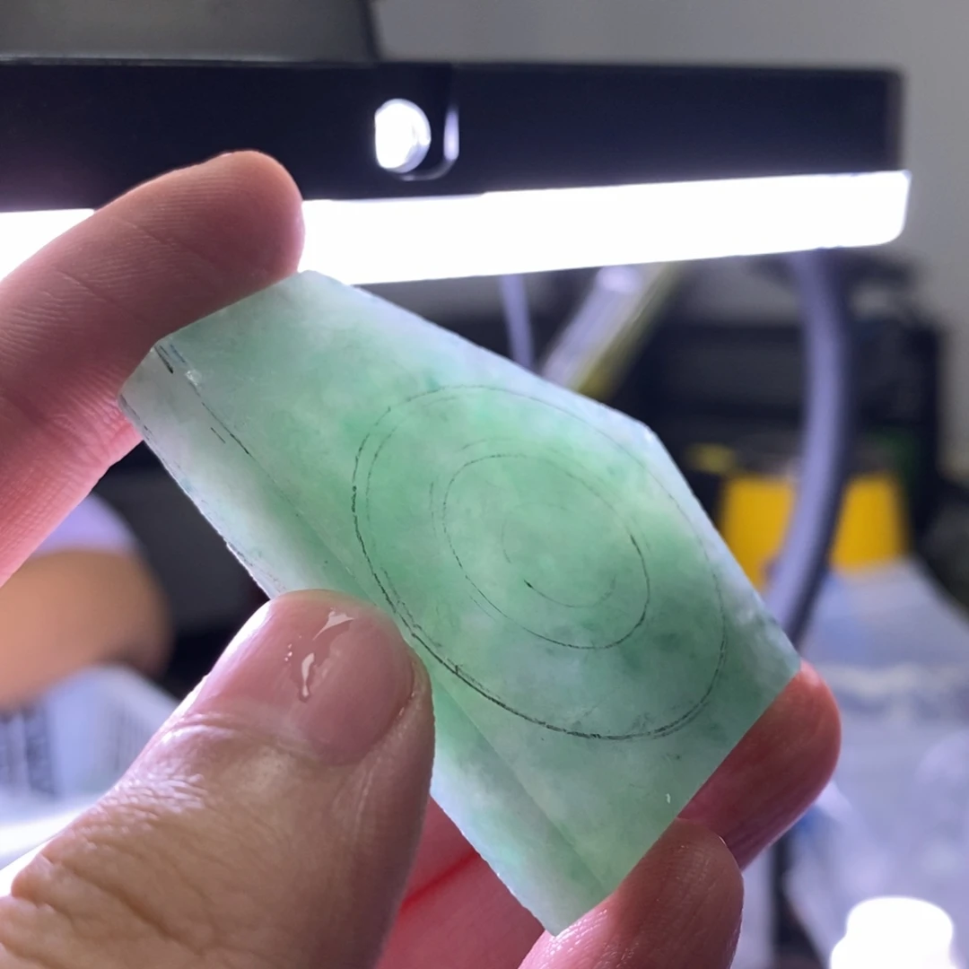 凡***心定制翡翠未镶嵌包工平安扣