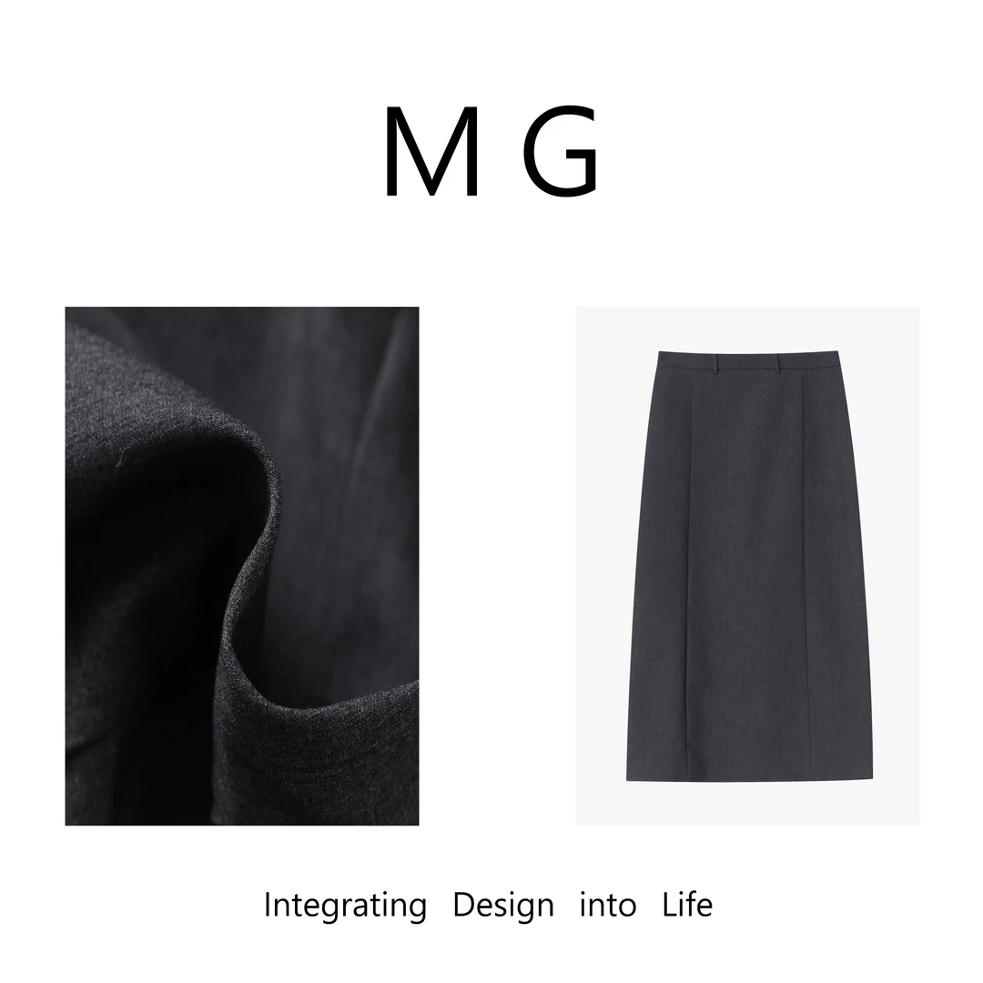 木小妹MUAN：《通勤西装裙》定制高级百搭休闲西装半身裙女YJ-23195