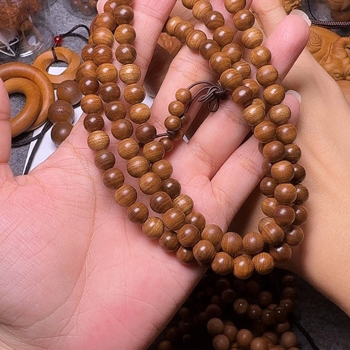 手串/手链檀香木老山檀香黑肉虎纹0.8/108沉水