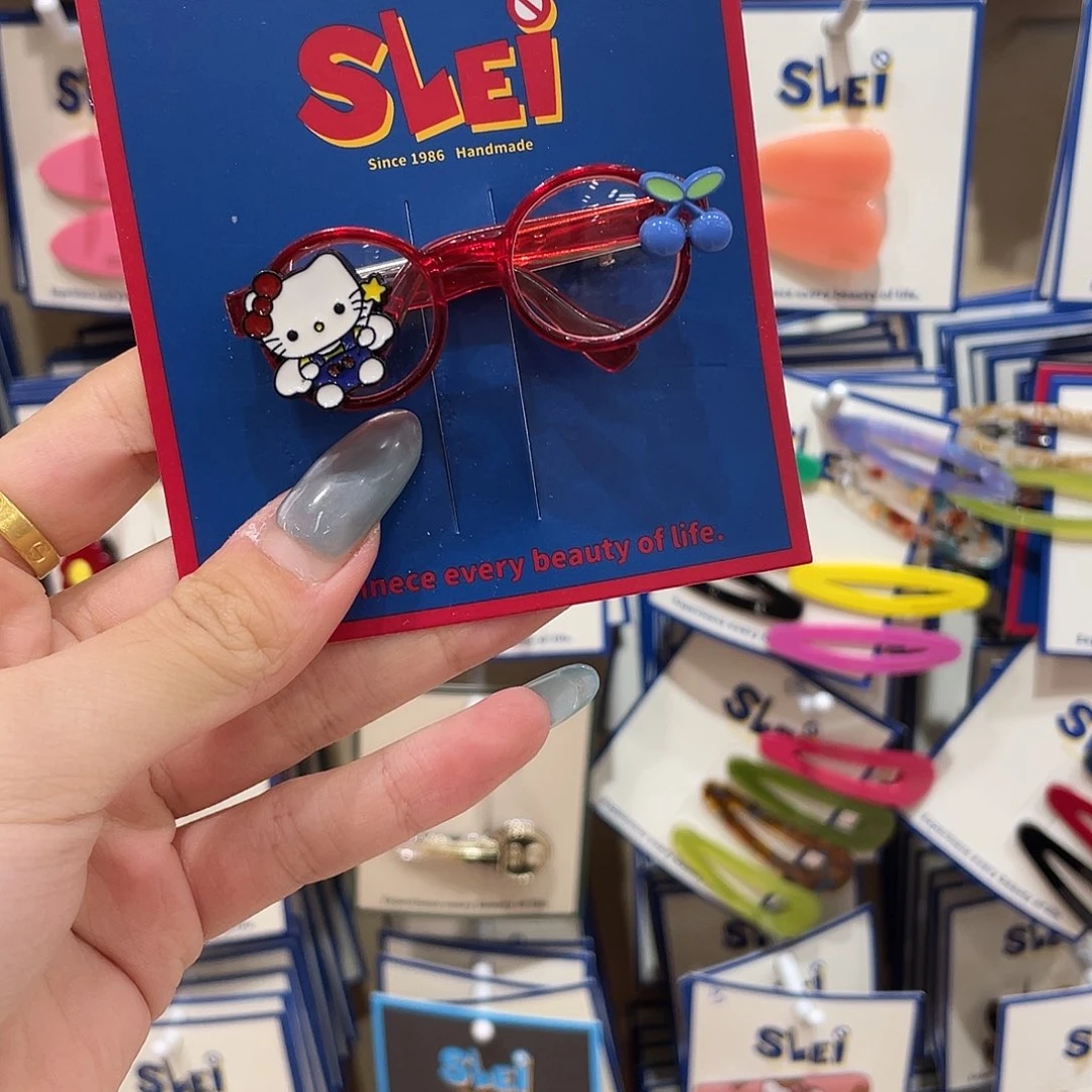 布艺非金属红色Kitty小眼睛