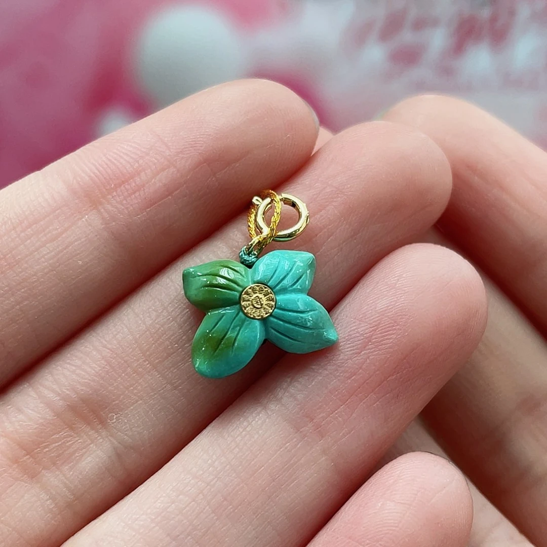 绿松石颈饰18K金镶嵌