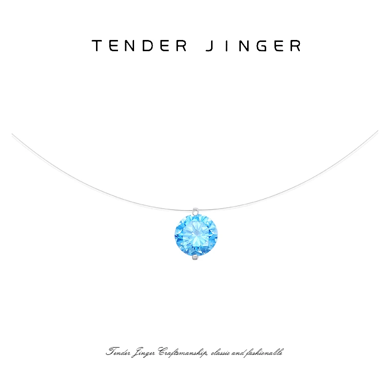 Tender Jinger 坠链均925银 [人鱼泪] 新款闪耀克拉颈链项链轻奢