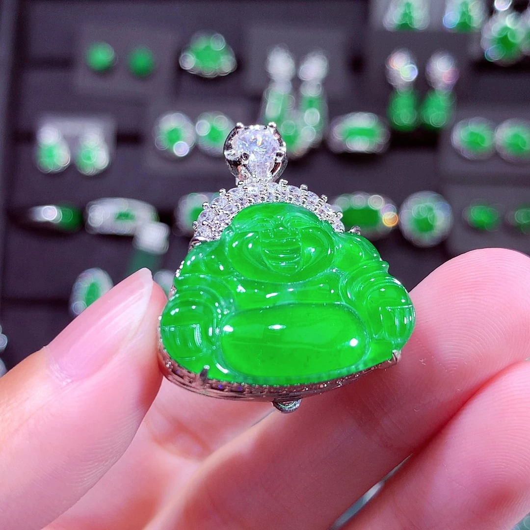 翡翠未镶嵌颈饰天然